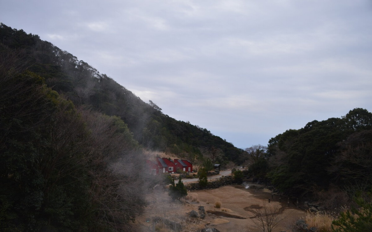 霧島温泉　旅の湯のキャンプサイトからの景色